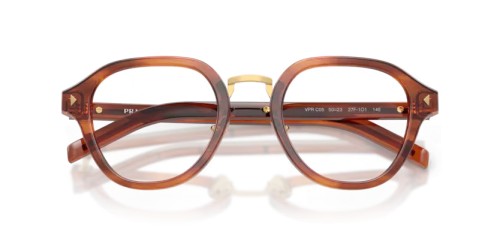 PRADA PR C05S - 27F1O1 - 50 Brillenfassungen Gestreift Cognac Phantos