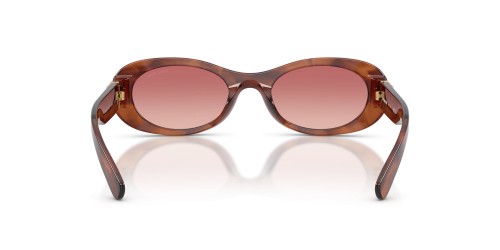 MIU MIU MU 06ZS - 26E50U - 50 Sonnenbrillen Gestreiftes Tabak Oval