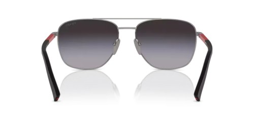 Prada Linea Rossa PS 54ZS - 5AV09U - 60 Sonnenbrillen Bläulich-Graues Metall Oval