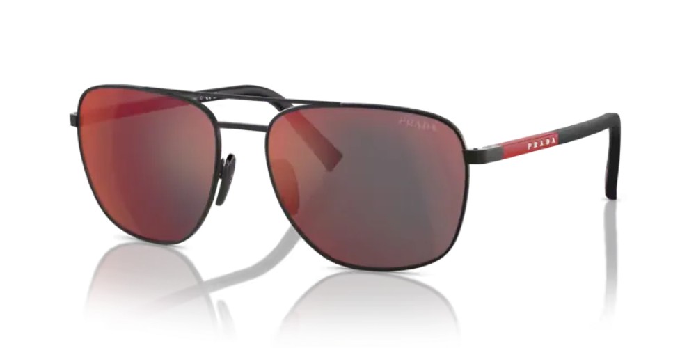 Prada Linea Rossa PS 54ZS - DG008F - 60 Sonnenbrillen Gummiert Schwarz Oval