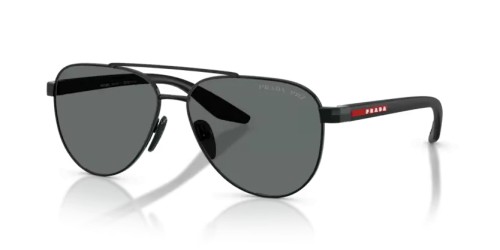 Prada Linea Rossa PS A52S - 1AB5Z1 - 58 - MIT POLARISIERTEN GLÄSERN Sonnenbrillen Schwarz Pilot (Aviator)