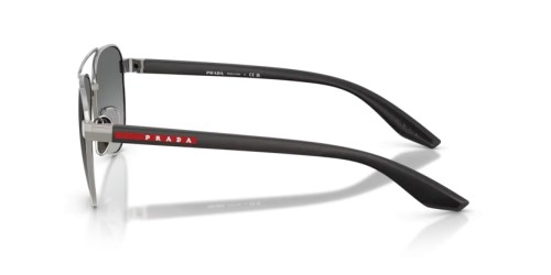 Prada Linea Rossa PS A52S - 5AV3M1 - 58 Sonnenbrillen Bläulich-Graues Metall Pilot (Aviator)
