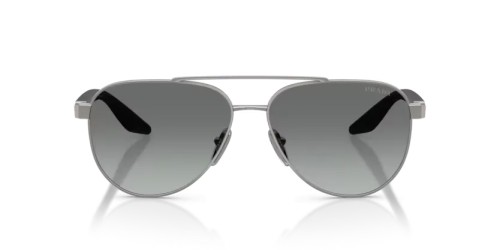 Prada Linea Rossa PS A52S - 5AV3M1 - 58 Sonnenbrillen Bläulich-Graues Metall Pilot (Aviator)