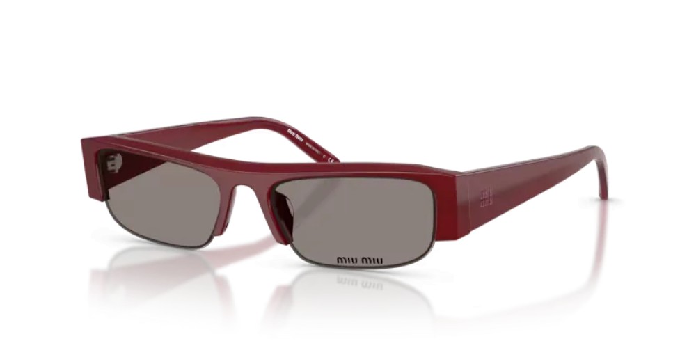 MIU MIU MU B07S - 21I80Q - 51 Sonnenbrillen Opal Burgunderrot Rechteck