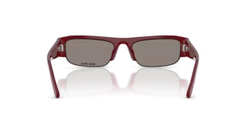 MIU MIU MU B07S - 21I80Q - 51 Sonnenbrillen Opal Burgunderrot Rechteck