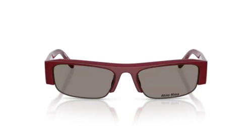 MIU MIU MU B07S - 21I80Q - 51 Sonnenbrillen Opal Burgunderrot Rechteck