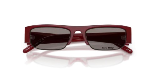 MIU MIU MU B07S - 21I80Q - 51 Sonnenbrillen Opal Burgunderrot Rechteck