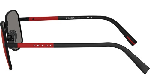 Prada Linea Rossa PS A51S - DG008F - 57 Sonnenbrillen Gummi Schwarz Rechteck