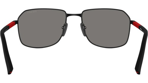 Prada Linea Rossa PS A51S - DG008F - 57 Sonnenbrillen Gummi Schwarz Rechteck
