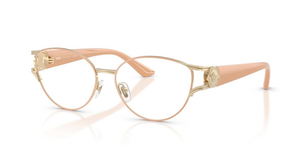VERSACE VE1309 - 1519 - 54 Brillenfassungen Gold, Puderfarben Cat Eye