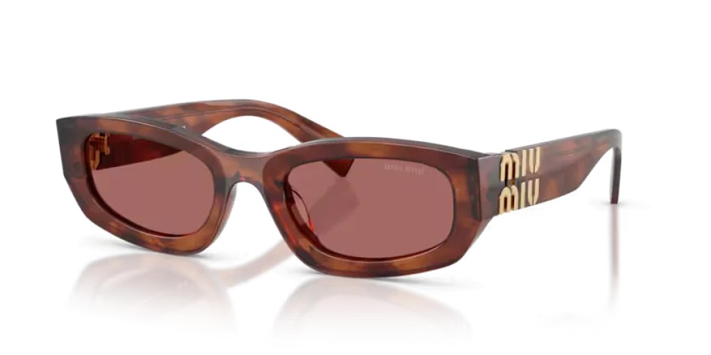 MIU MIU MU B04S - 26E80B - 53 Sonnenbrillen Gestreiftes Tabak Unregelmäßig