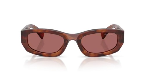 MIU MIU MU B04S - 26E80B - 53 Sonnenbrillen Gestreiftes Tabak Unregelmäßig