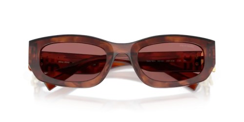 MIU MIU MU B04S - 26E80B - 53 Sonnenbrillen Gestreiftes Tabak Unregelmäßig