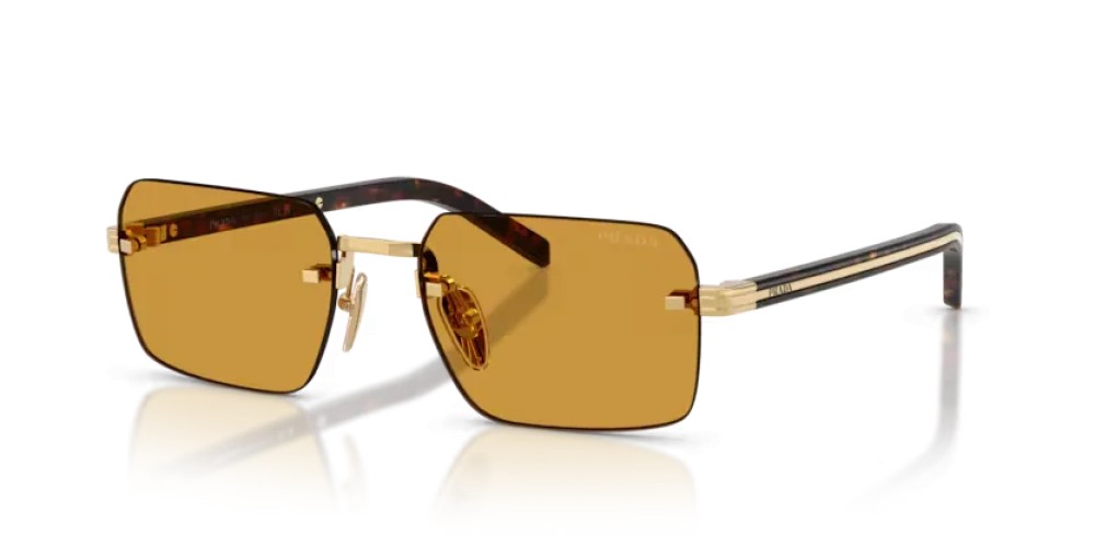 PRADA PR D55S - 5AK50P - 55 Sonnenbrillen Gold Rechteck
