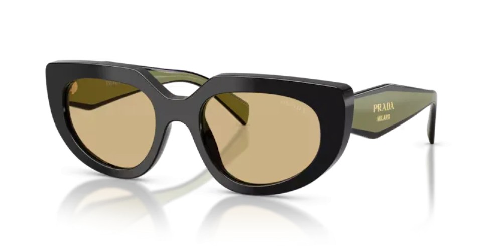PRADA PR D02S - 03K10R - 53 Sonnenbrillen Schwarz Oval