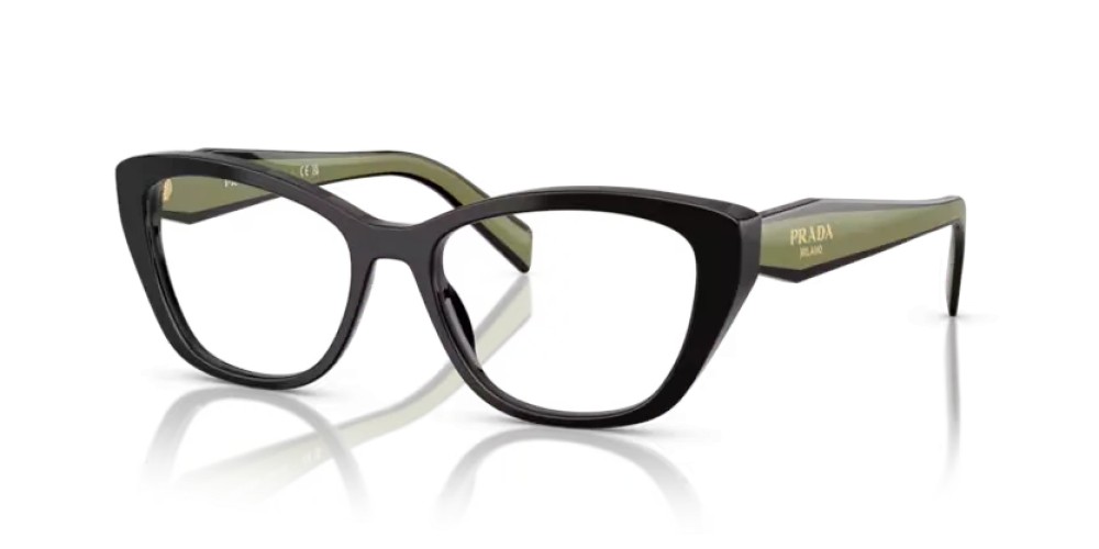 PRADA PR 19WV - 03K1O1 - 53 Brillenfassungen Schwarz Cat Eye