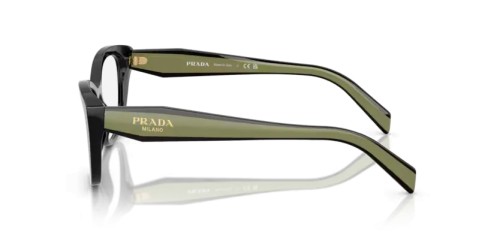 PRADA PR 19WV - 03K1O1 - 53 Brillenfassungen Schwarz Cat Eye