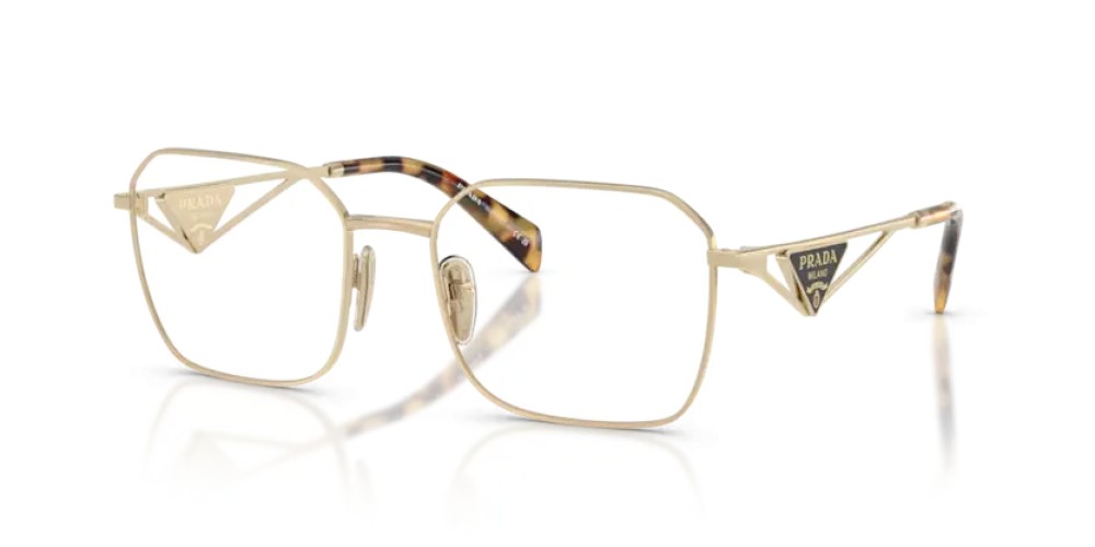 PRADA PR A51V - 14N1O1 - 53 Brillenfassungen Hellgold Unregelmäßig