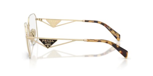 PRADA PR A51V - 14N1O1 - 53 Brillenfassungen Hellgold Unregelmäßig
