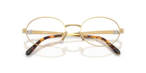 MIU MIU MU 50ZV - 5AK1O1 - 52 Brillenfassungen Gold Oval