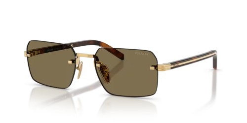 PRADA PR D55S - 5AK90F - 55 Sonnenbrillen Gold Rechteck