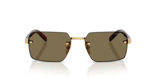 PRADA PR D55S - 5AK90F - 55 Sonnenbrillen Gold Rechteck