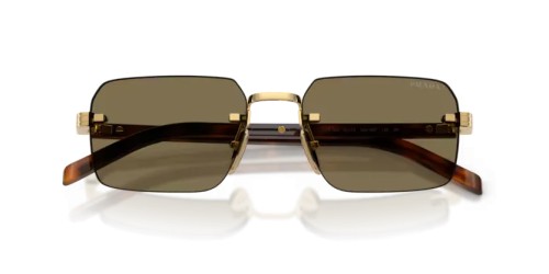 PRADA PR D55S - 5AK90F - 55 Sonnenbrillen Gold Rechteck