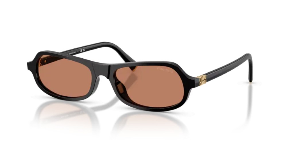MIU MIU MU B10SU - 16K90Q - 55 Sonnenbrillen Schwarz Unregelmäßig