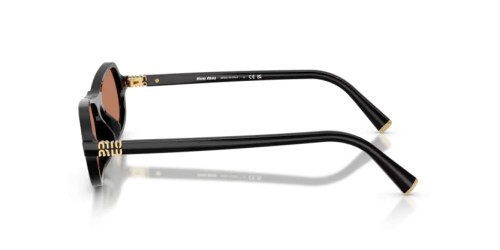 MIU MIU MU B10SU - 16K90Q - 55 Sonnenbrillen Schwarz Unregelmäßig