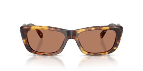 MIU MIU MU B12S - 14L20D - 56 Sonnenbrillen Honig Havanna Rechteck