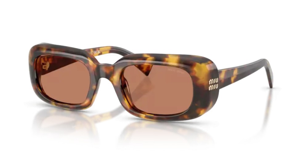 MIU MIU MU B13S - 14L90Q - 52 Sonnenbrillen Honig Havanna Rechteck