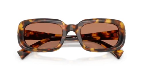 MIU MIU MU B13S - 14L90Q - 52 Sonnenbrillen Honig Havanna Rechteck