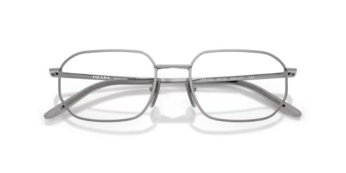 PRADA PR D51V - 5AV1O1 - 54 Brillenfassungen Bläulich-Graues Metall Unregelmäßig