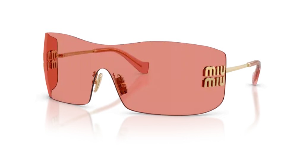 MIU MIU MU B53S - 5AK20Y - 144 Sonnenbrillen Gold Rechteck