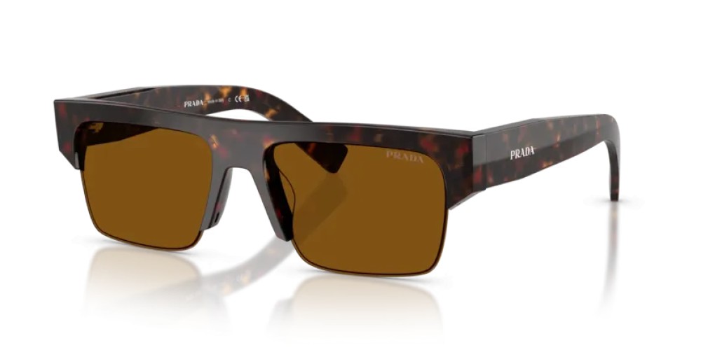 PRADA PR D12SU - 17N20V - 55 Sonnenbrillen Wurzel Schildkröte Rechteck