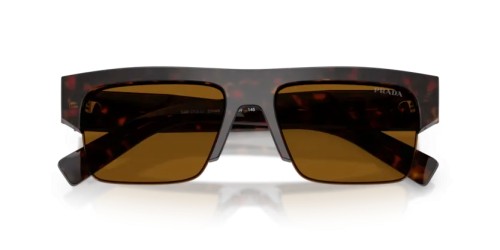 PRADA PR D12SU - 17N20V - 55 Sonnenbrillen Wurzel Schildkröte Rechteck