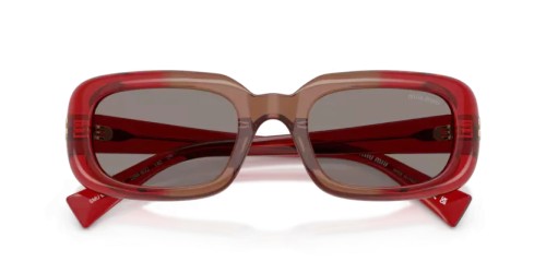 MIU MIU MU B13S - 23M80Q - 52 Sonnenbrillen Burgunder Rechteck