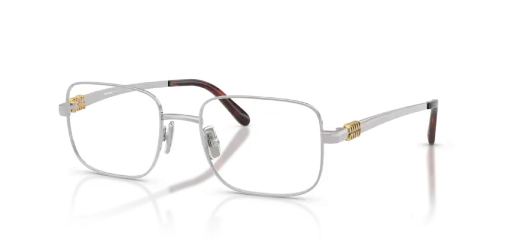 MIU MIU MU 51ZV - 1BC1O1 - 52 Brillenfassungen Silber Rechteck