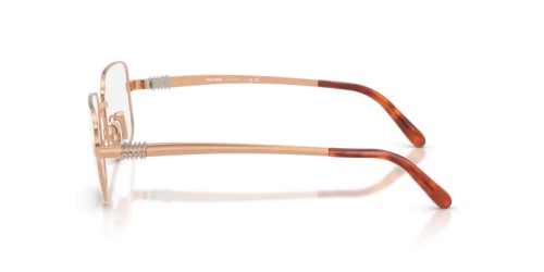 MIU MIU MU 51ZV - ZVF1O1 - 52 Brillenfassungen Rosa Gold Rechteck