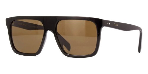 Celine CL40209I - 01E - 57 Sonnenbrillen Schwarz Flacher Oberteil