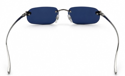 Cartier CT0494O with Custom Lens - 002 - 55 Sonnenbrillen Silber Abgerundet