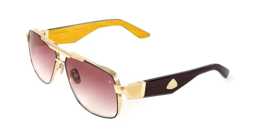 Maybach THE KING IV - MG/B-WFV-Z69 - 63 Sonnenbrillen Gold / Schwarz Pilot (Aviator)