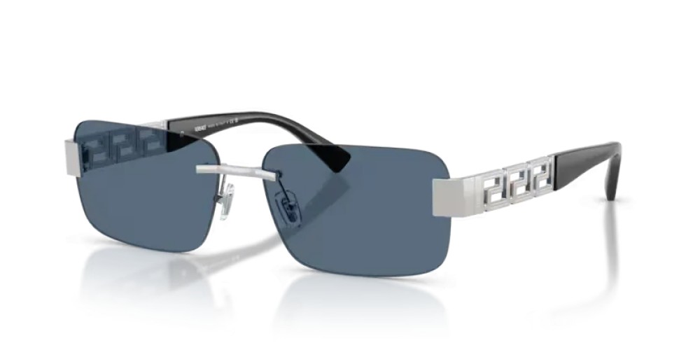 VERSACE VE2298 - 100180 - 58 Sonnenbrillen Silber Rechteck