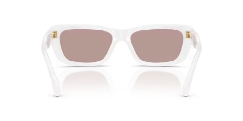 MIU MIU MU B12S - 20M20I - 56 Sonnenbrillen Opal Weiß Rechteck