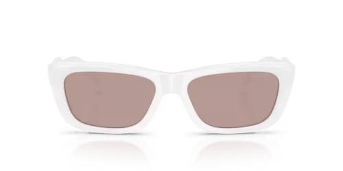 MIU MIU MU B12S - 20M20I - 56 Sonnenbrillen Opal Weiß Rechteck