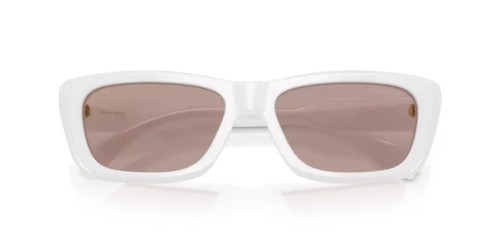 MIU MIU MU B12S - 20M20I - 56 Sonnenbrillen Opal Weiß Rechteck