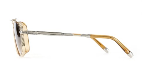 Maybach THE GUARDIAN I - MG/PA-ACN-Z62 - 60 - Handgefertigt in Japan Sonnenbrillen 22K Gold / Palladium Silber / Durchscheinend Kirschbraun Pilot (Aviator)
