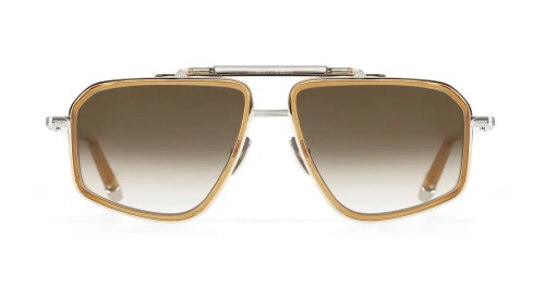 Maybach THE GUARDIAN I - MG/PA-ACN-Z62 - 60 - Handgefertigt in Japan Sonnenbrillen 22K Gold / Palladium Silber / Durchscheinend Kirschbraun Pilot (Aviator)