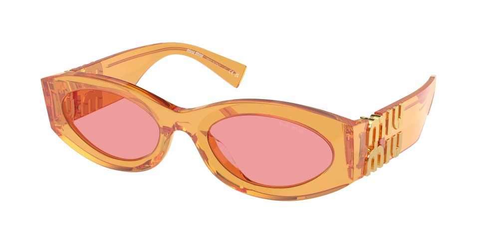 MIU MIU MU 11WS - 12T1D0 - 54 Sonnenbrillen Transparent Orange Oval