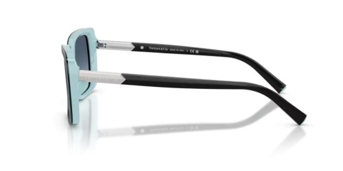 TIFFANY & CO. TF4249 - 80559S - 55 Sonnenbrillen Schwarz auf Tiffany Blau Rechteck